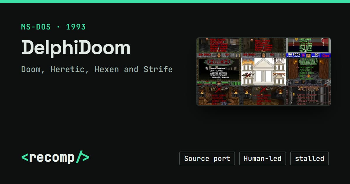 Delphi 7 Code DelphiDoom · Recomp