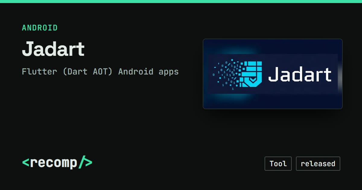 Android Decompile Jadart: Flutter (Dart AOT) Android apps source port, download & source ...