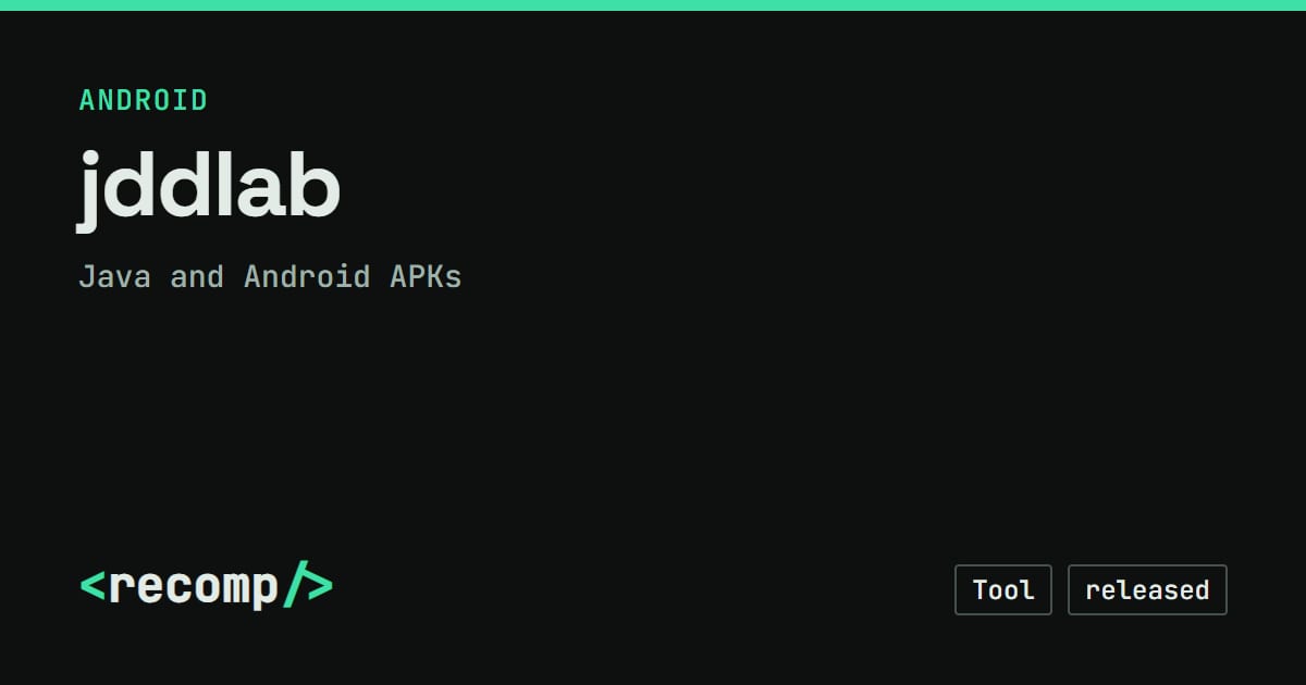 Android Decompile jddlab: Java and Android APKs source port, download & source · Recomp