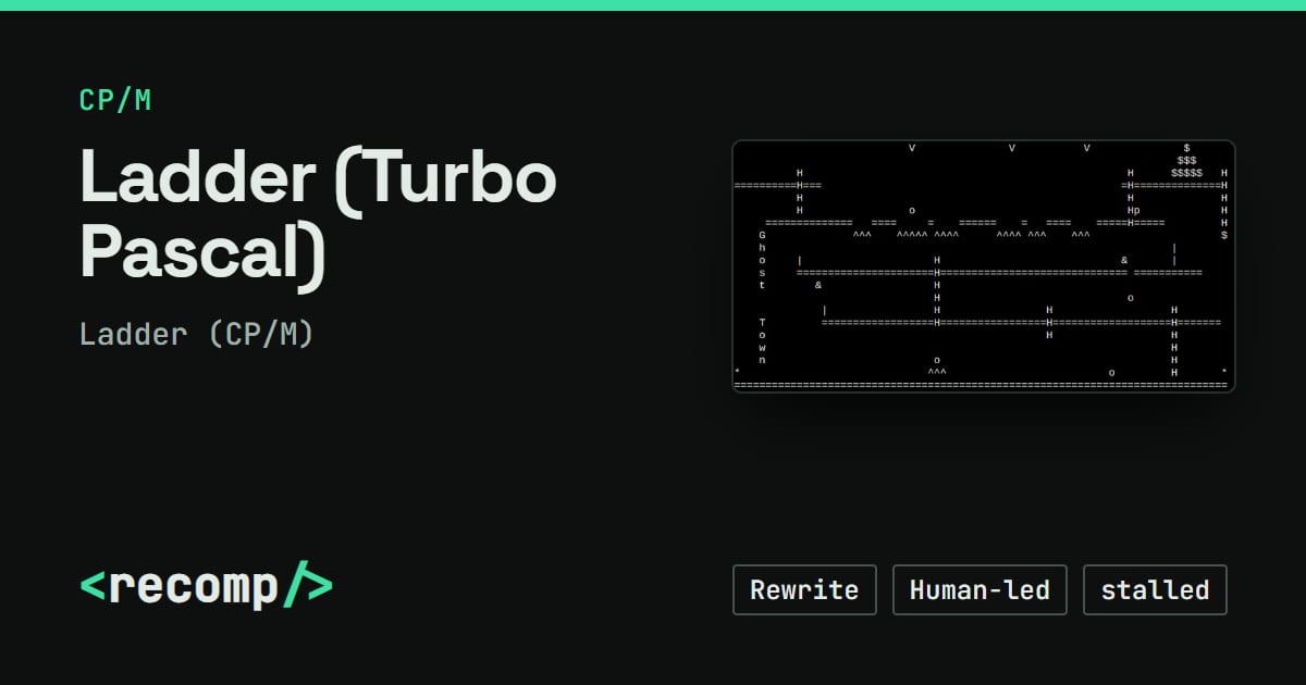 Ladder (Turbo Pascal) · Recomp