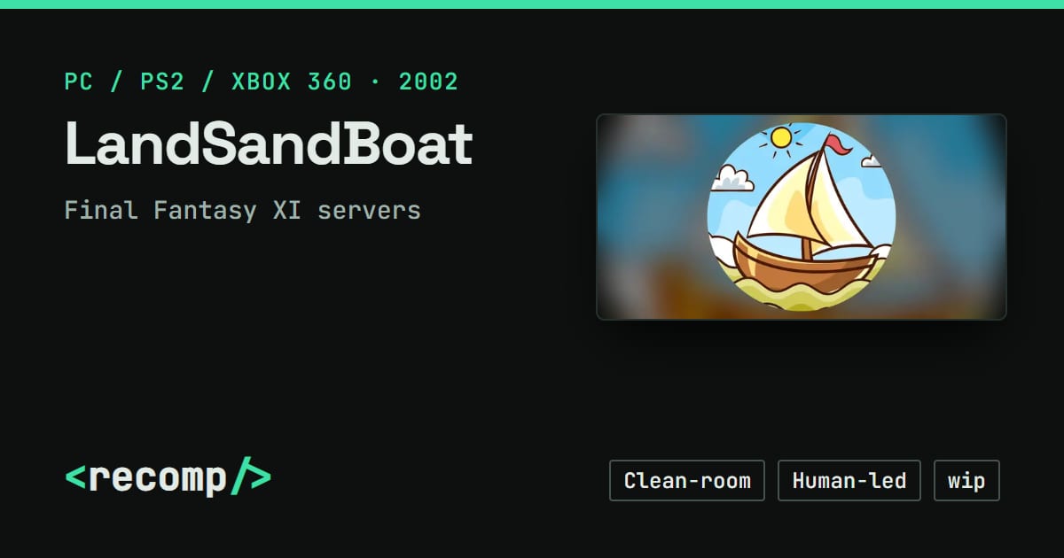 LandSandBoat: Final Fantasy XI servers clean-room rebuild, source ...