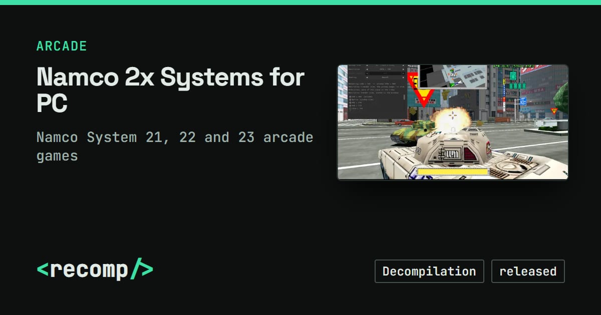 Namco 2x Systems for PC · Recomp
