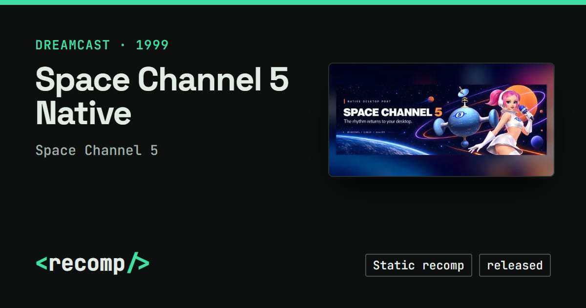 Space Channel 5 Native · Recomp
