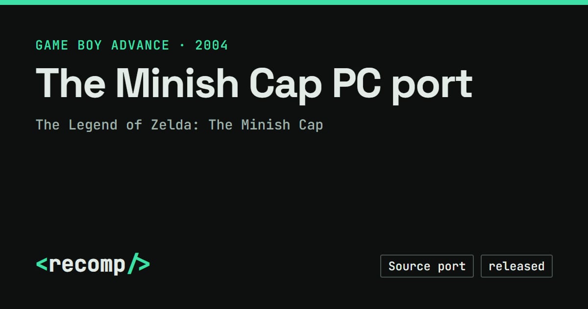 The Minish Cap PC port · Recomp