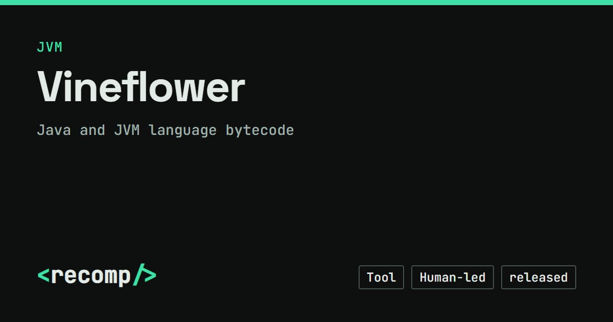 Vineflower: Java and JVM language bytecode source port, download ...