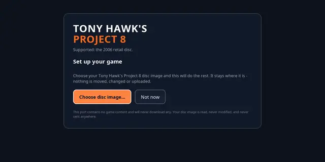 Project8Recomp: Tony Hawk's Project 8 PC recomp, download & source · Recomp